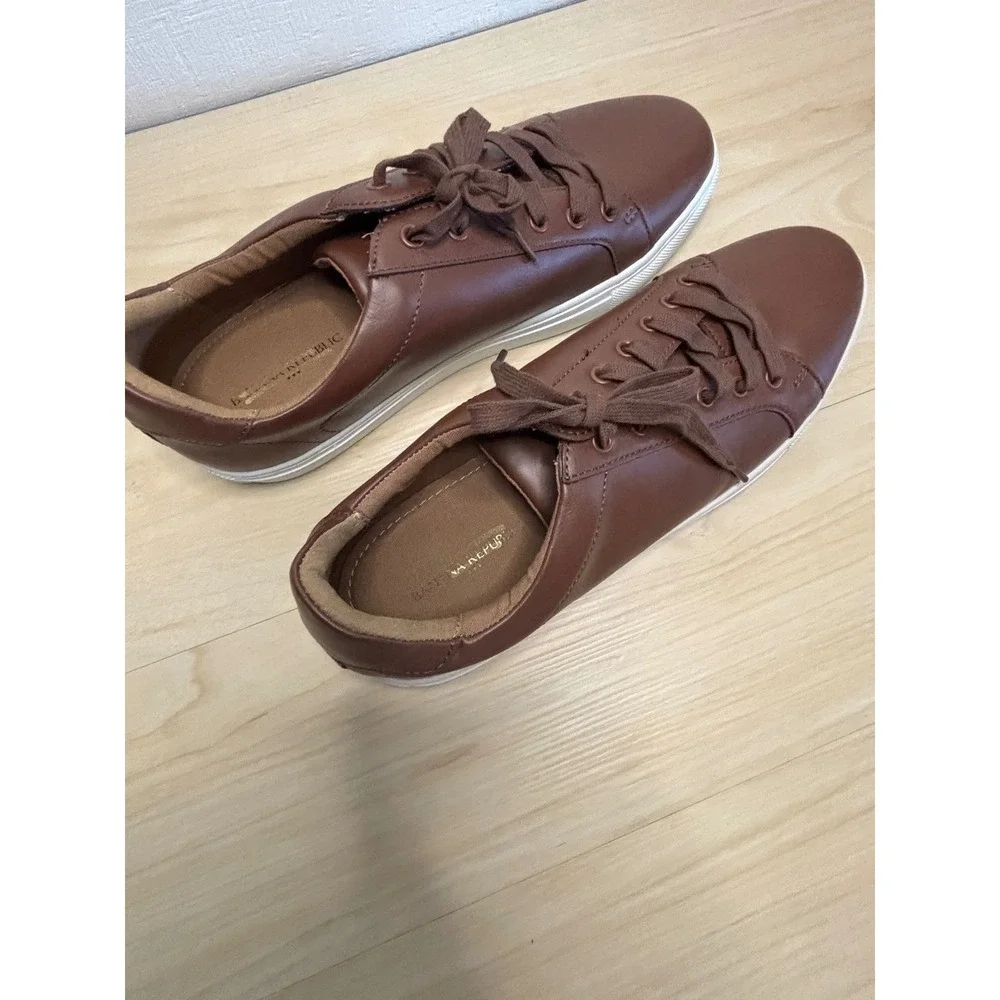 Banana Republic Mens Brown Cognac Low Top Sneakers Size‎ 12 662548 Lace Up Shoes